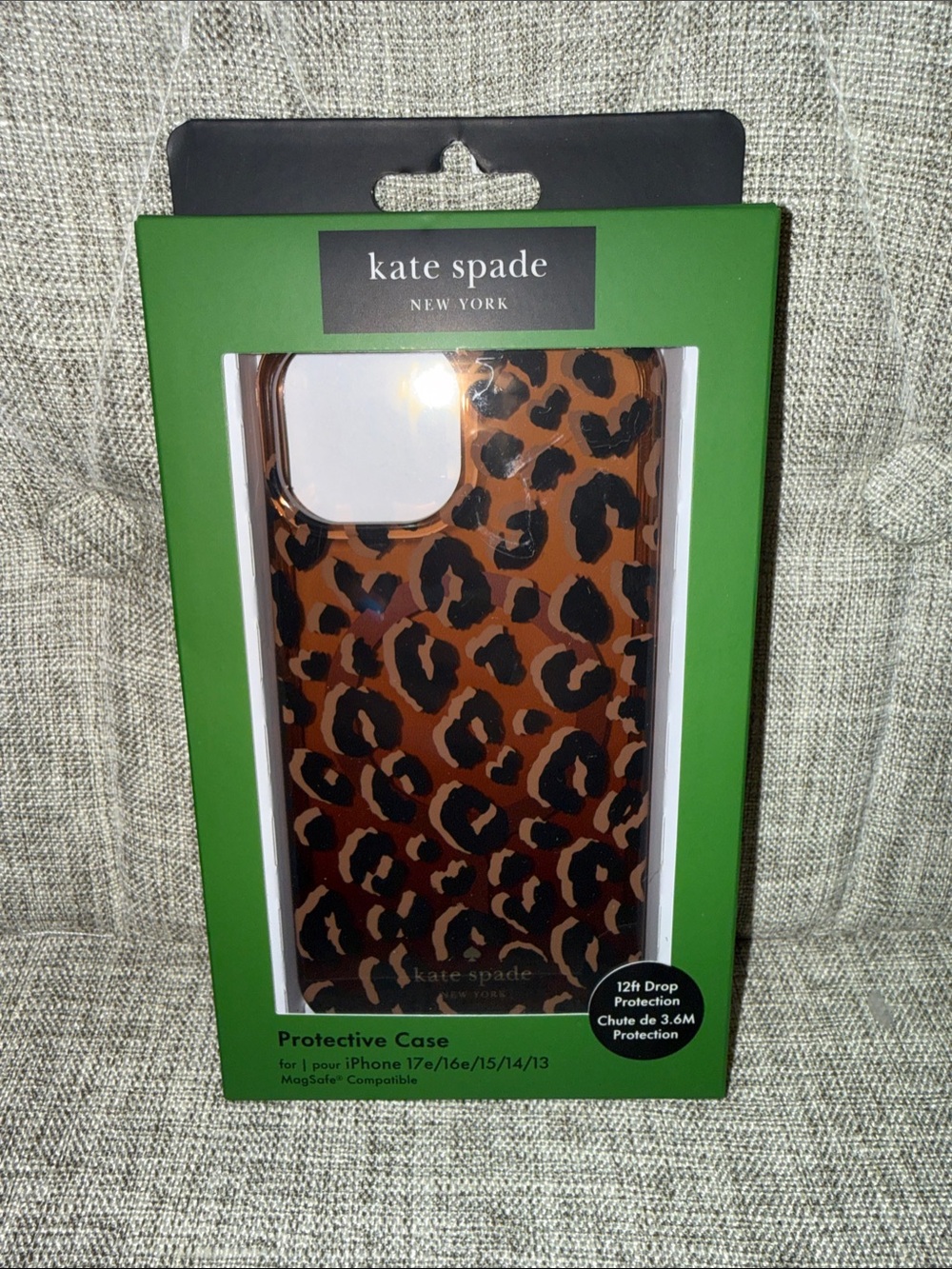 kate spade Leopard Print Brown & Black iPhone Case